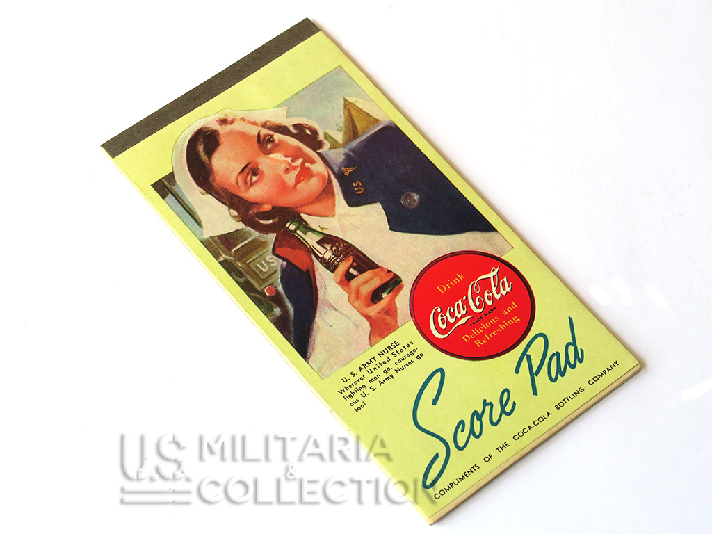 CARNET DE SCORE COCA-COLA U.S. ARMY NURSE