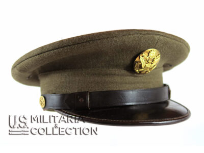 Casquette de service US WW2 avec matricule