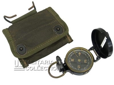 Boussole US Superior Magneto et sa pochette