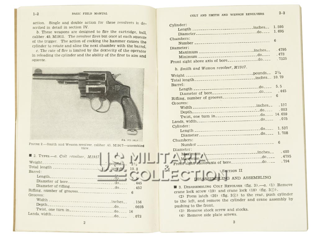 Manuel Technique FM 23-36, Revolver Colt .45