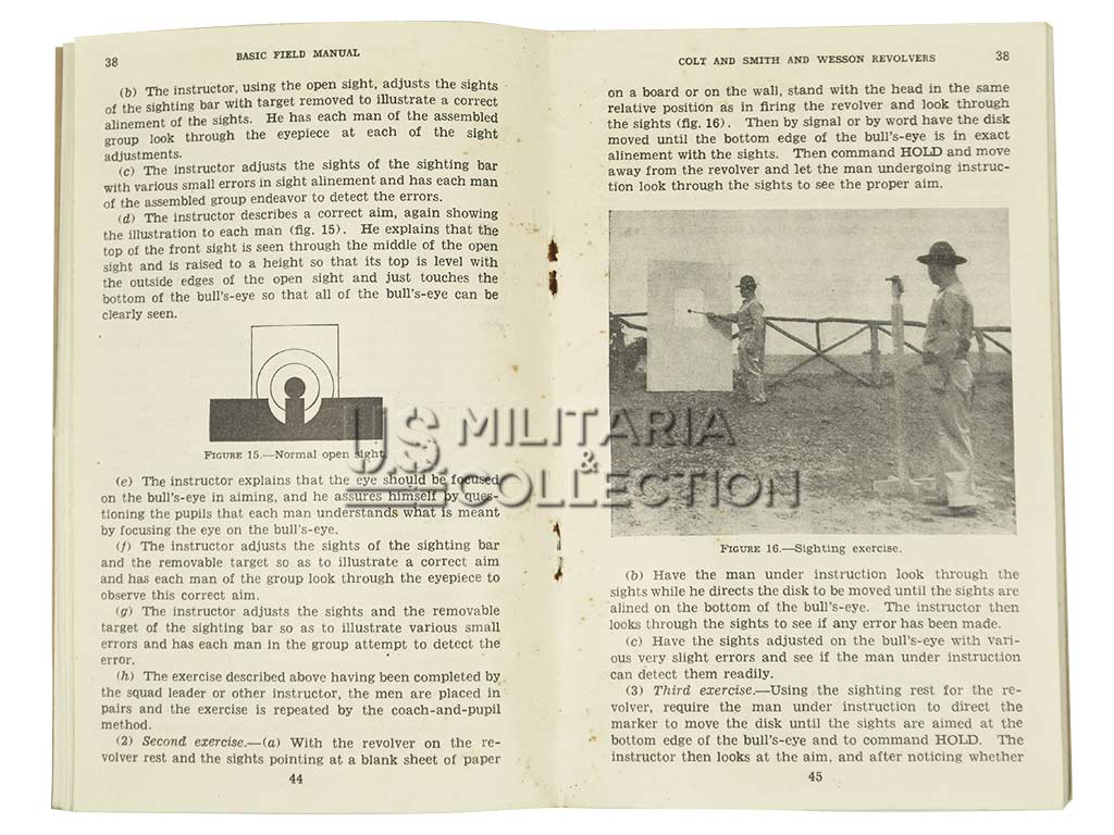 Manuel Technique FM 23-36, Revolver Colt .45