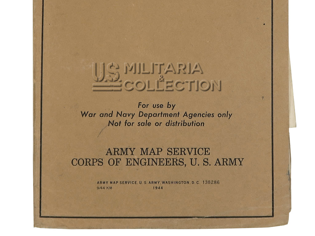 Carte US ARMY France, 1944. Road Map Series