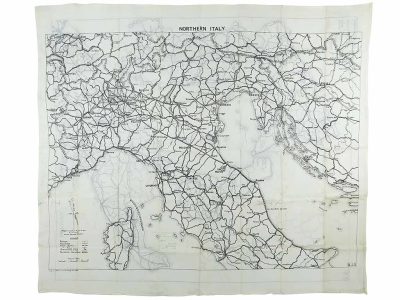 Carte évasion en soie, MI9, Bartholomew, Italie