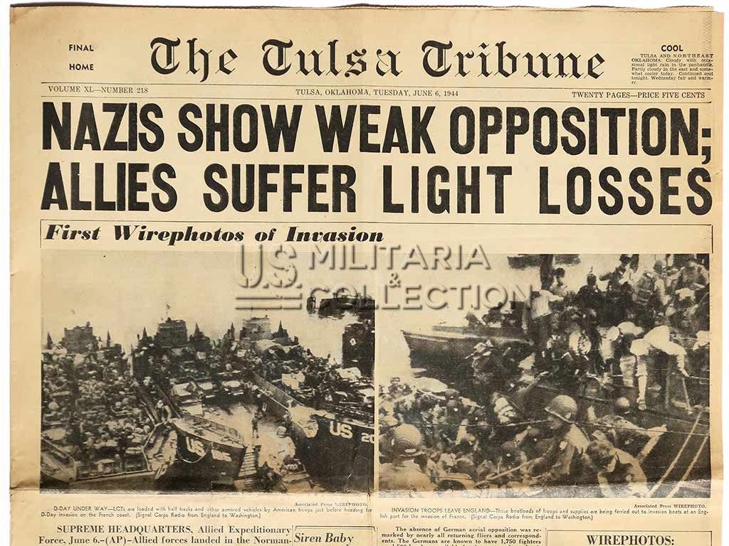 Journal, The Tulsa Tribune, Oklahoma, 6 juin 1944