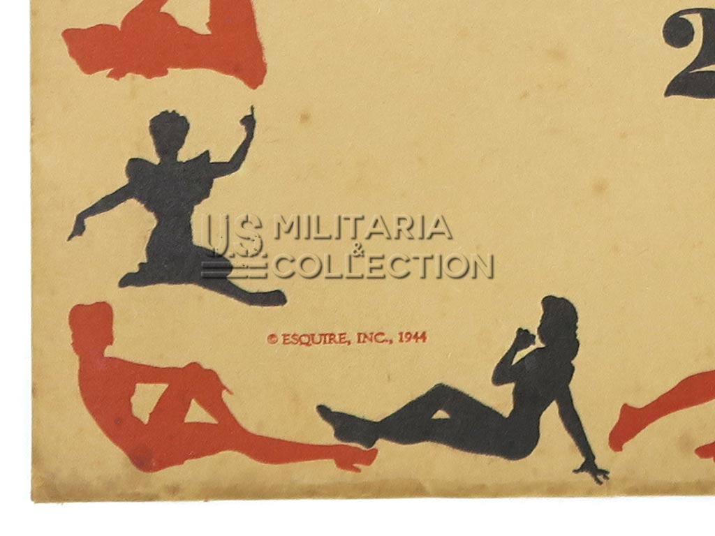 Calendrier, Varga, Pin-up, 1945, neuf de stock, et son enveloppe