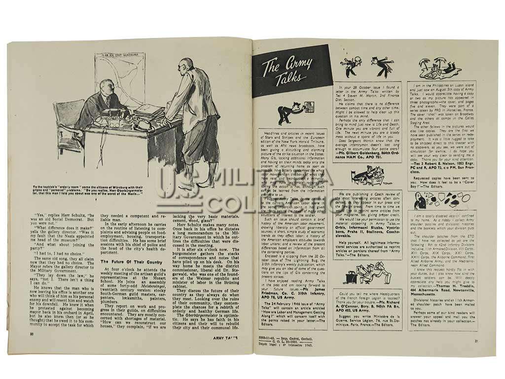 Magazine Army Talks, German Propaganda, ETO