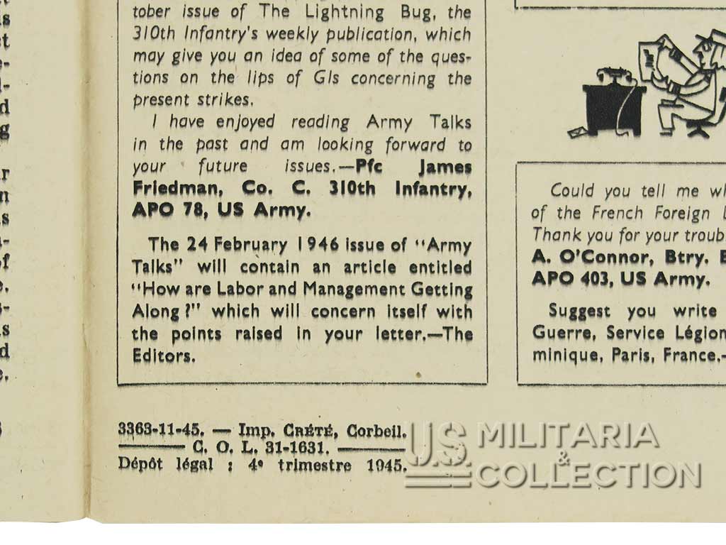 Magazine Army Talks, German Propaganda, ETO