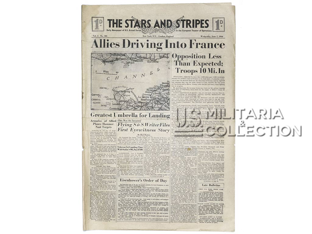 Journal The Stars and Stripes, Londres, 7 juin 1944