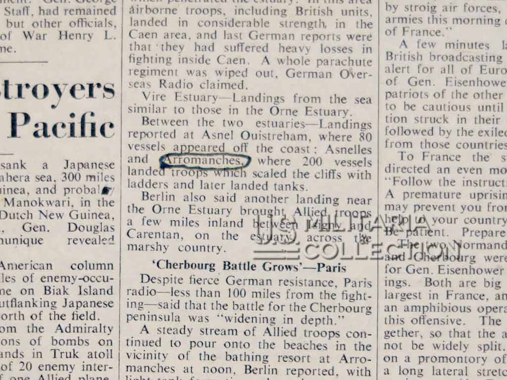 Journal The Stars and Stripes, Londres, 7 juin 1944