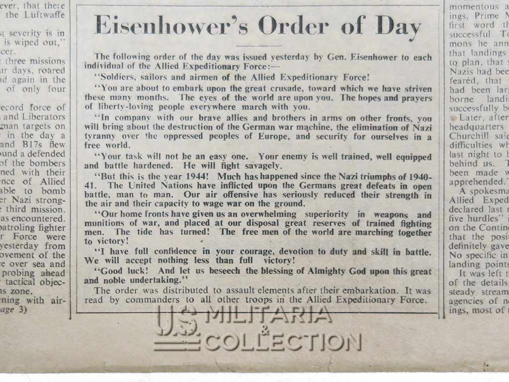 Journal The Stars and Stripes, Londres, 7 juin 1944