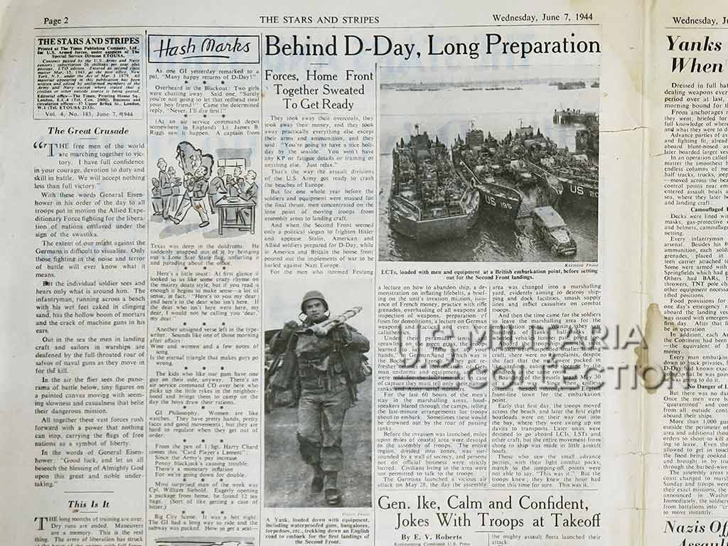 Journal The Stars and Stripes, Londres, 7 juin 1944