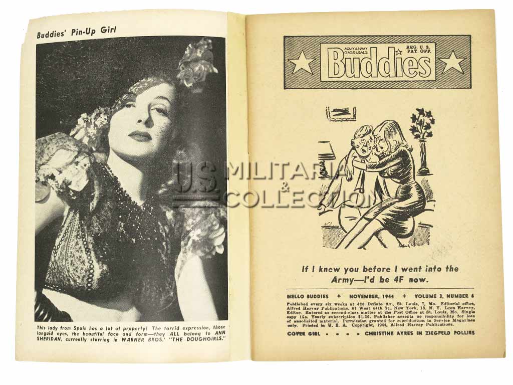 Livret, US Army & Navy, Hello Buddies, Cartoons et Pin-Ups, 1944