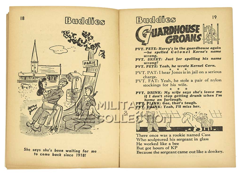 Livret, US Army & Navy, Hello Buddies, Cartoons et Pin-Ups, 1944