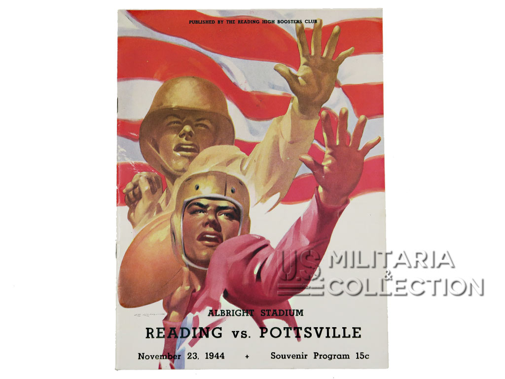 Programme patriotique Football Américain, "Souvenir Program", daté 1944