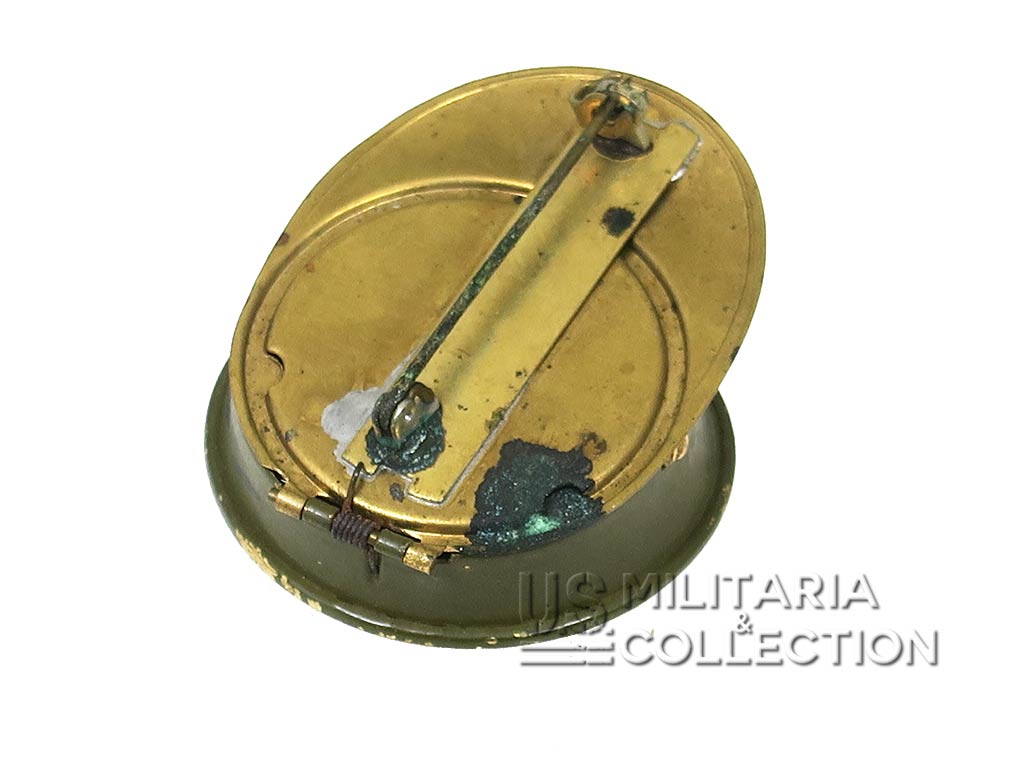 Broche Militaire WW1 Art Nouveau Pour Porte-photo - Occasion, Style Vintage Argenté
