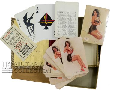 Coffret jeux de cartes Pin-up, (Cartes vues dans le film Fury©)