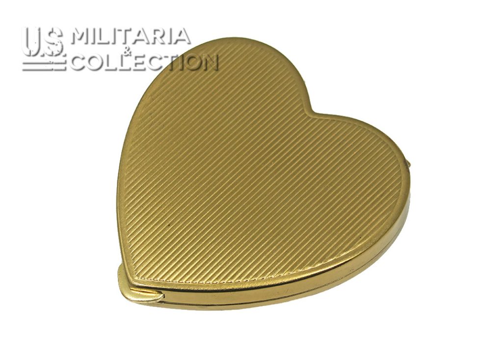 Poudrier Vintage Doré - Style Rétro Avec Miroir - Parfait Pour Le Maquillage Nomade