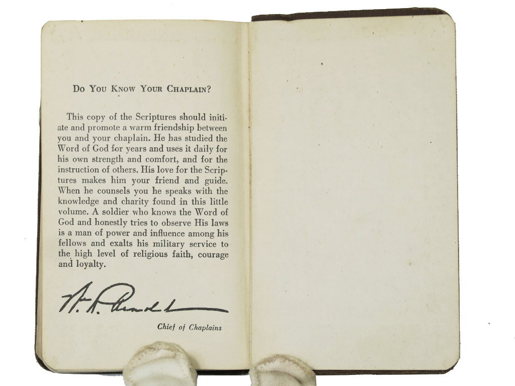 Nouveau Testament, US Army, Roman Catholic Version, 1942