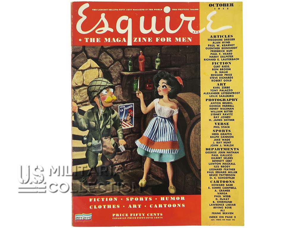 MAGAZINE ESQUIRE, PIN UP ALBERTO VARGAS, octobre 1944
