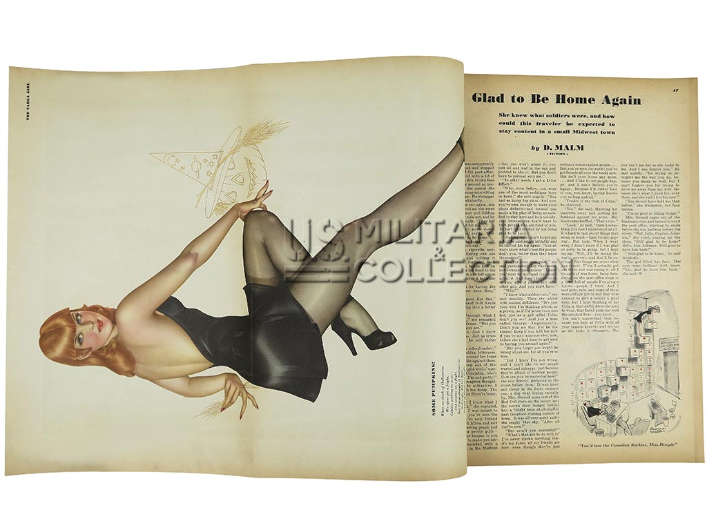 MAGAZINE ESQUIRE, PIN UP ALBERTO VARGAS, octobre 1944