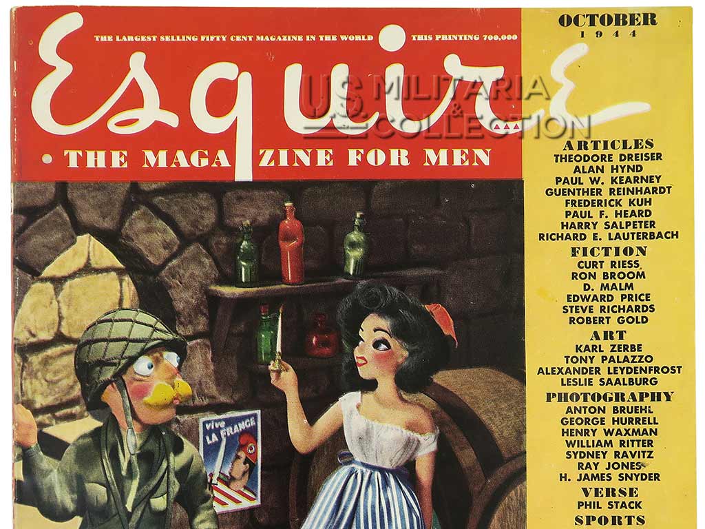 MAGAZINE ESQUIRE, PIN UP ALBERTO VARGAS, octobre 1944