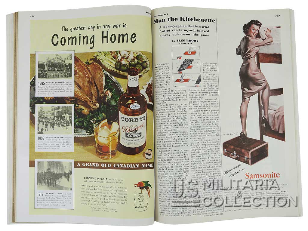 MAGAZINE ESQUIRE, PIN UP ALBERTO VARGAS, octobre 1944