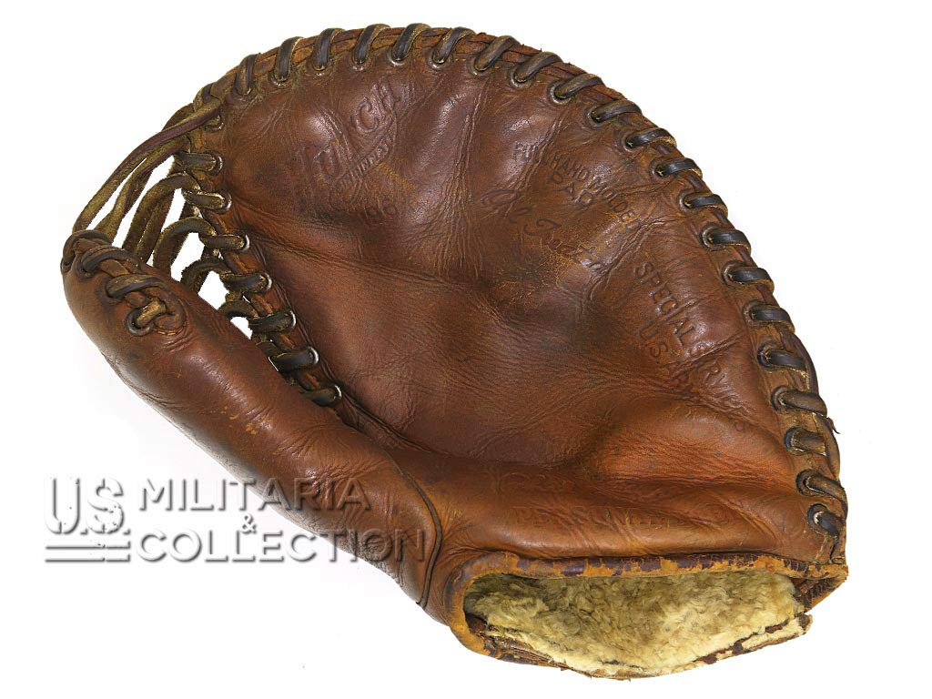 Gant de Baseball WWII, SPECIAL SERVICES, U.S. ARMY, Hutch Cincinnati