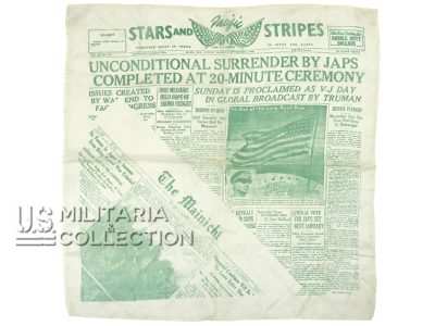 Mouchoir souvenir, Stars and Stripes, Victory over Japan Day, WWII