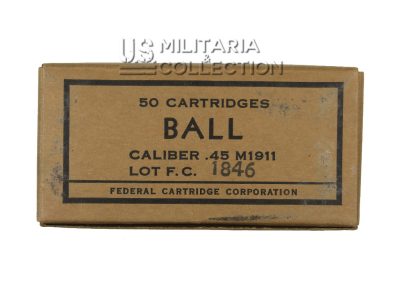 Boîte cartouches .45 Colt 1911 WWII
