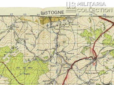 Carte Bastogne, 101st Airborne, bataille des Ardennes