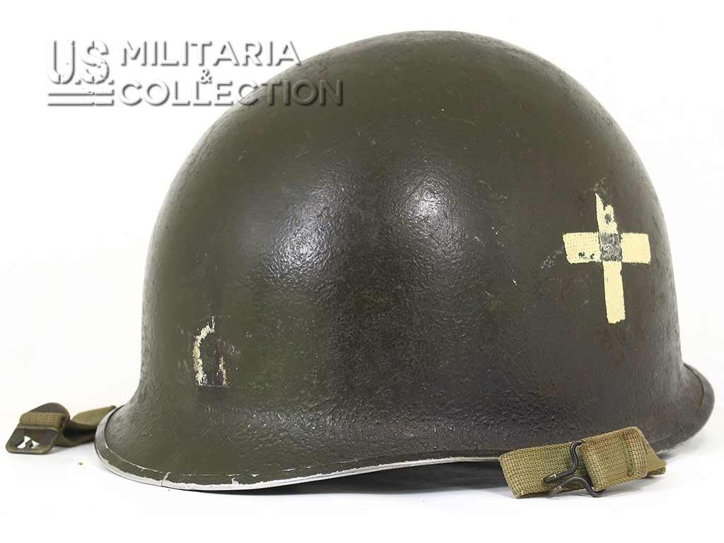 Casque M1 Medic pattes fixes, vue trois quarts