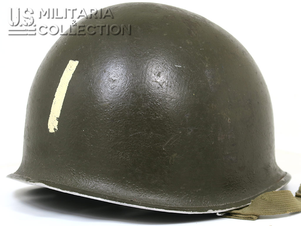 Casque M1 pattes fixes, vue arrière gauche