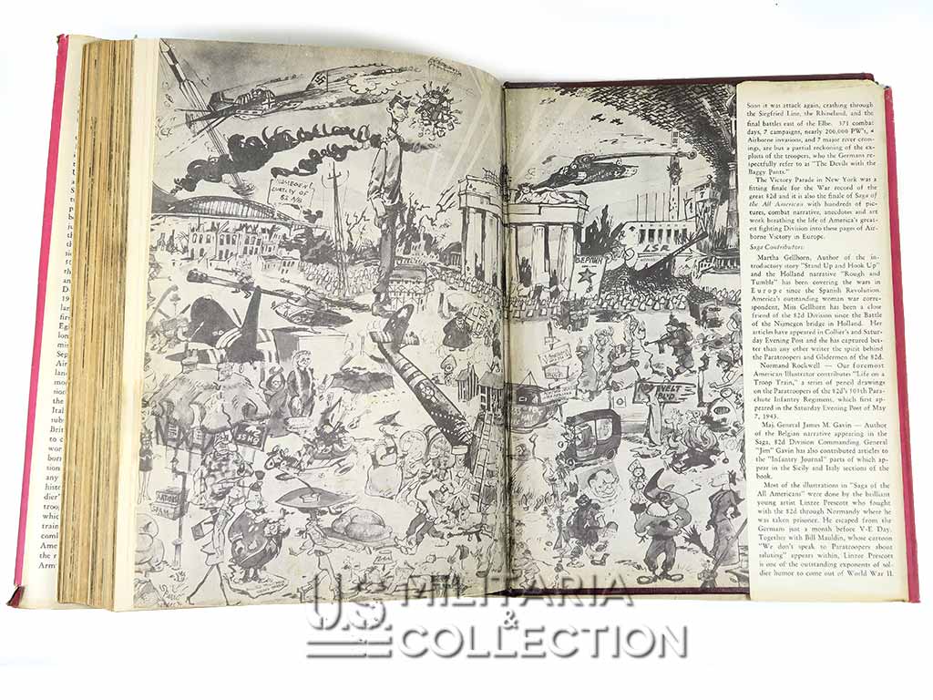 Illustrations humoristiques des parachutistes américains WW2