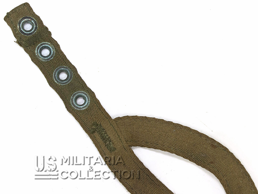 Détail mentonnière toile pour liner parachutiste US Army