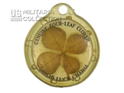 Pendentif Dog Tags trèfle porte-bonheur US WW2