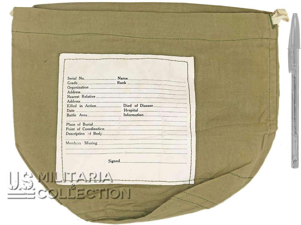 Sac à effets personnels US Army, Graves Registration Service