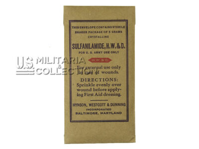 Sachet de Sulfanilamide US Army, H.W.&D.