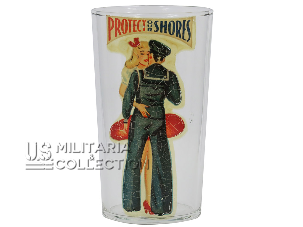 Verre pin-up Victory US Navy Protect Our Shores WW2