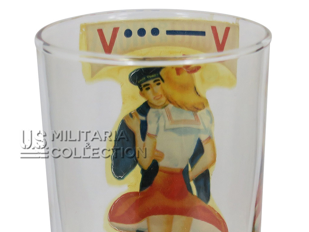 Détail du verre Victory code morse V pour Victory