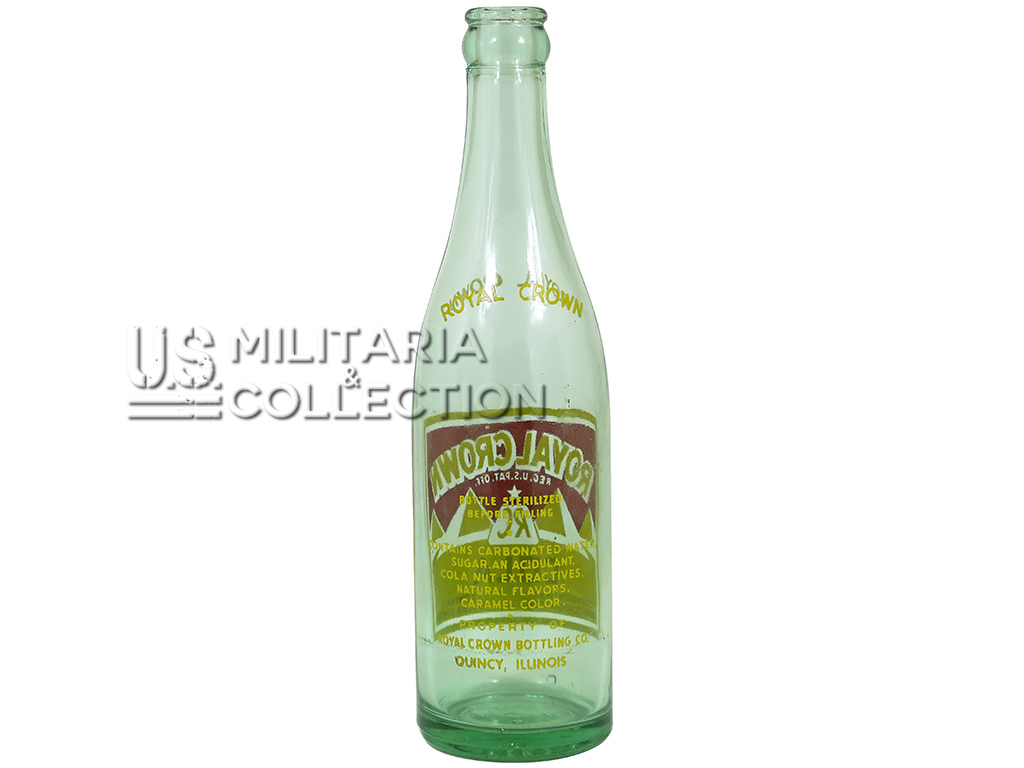 Bouteille de soda Royal Crown Cola identique Seconde Guerre mondiale
