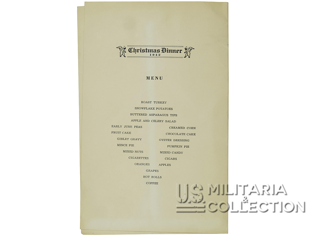 Couverture du Christmas Dinner 1942 de la Headquarters Company.