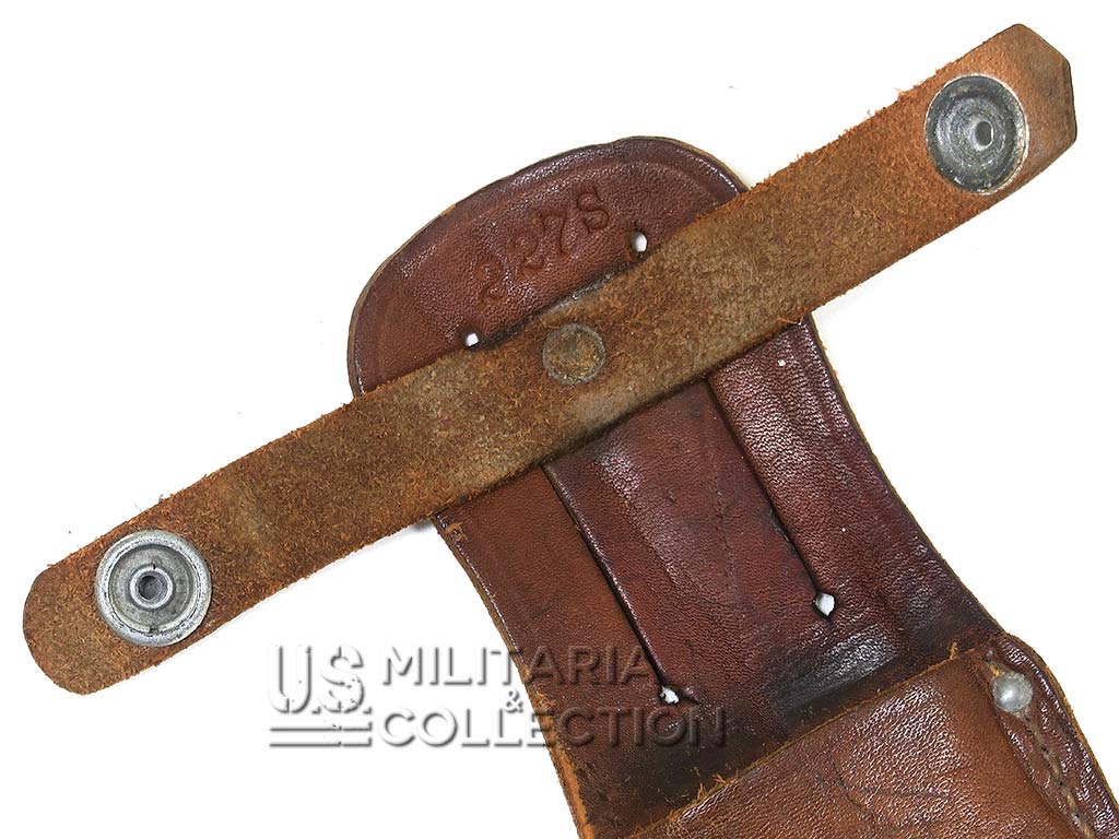 Détail cuir du couteau E.G. Waterman Company