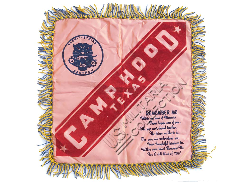 Housse coussin Camp Hood WW2