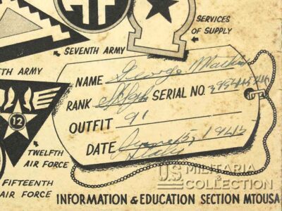 Livret nominatif 91st Infantry Division US Army