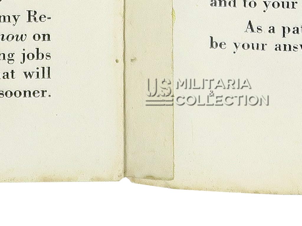 Détail de la reliure de la brochure WAC
