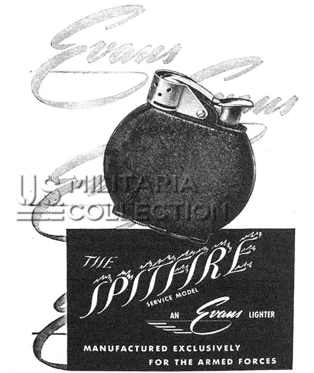 Publicité d’époque briquet Evans Service Model US Army WW2
