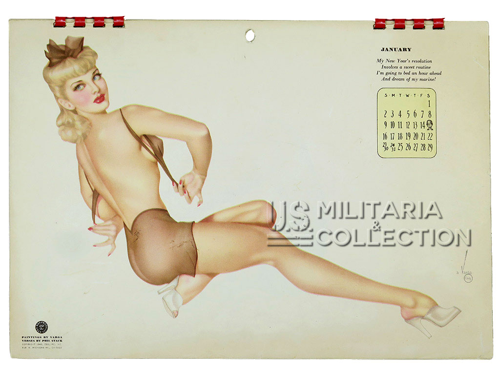 Calendrier Varga 1944 Alberto Vargas