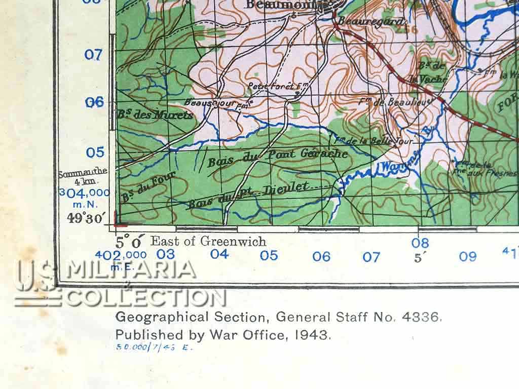 Carte GSGS 4336 War Office 1943