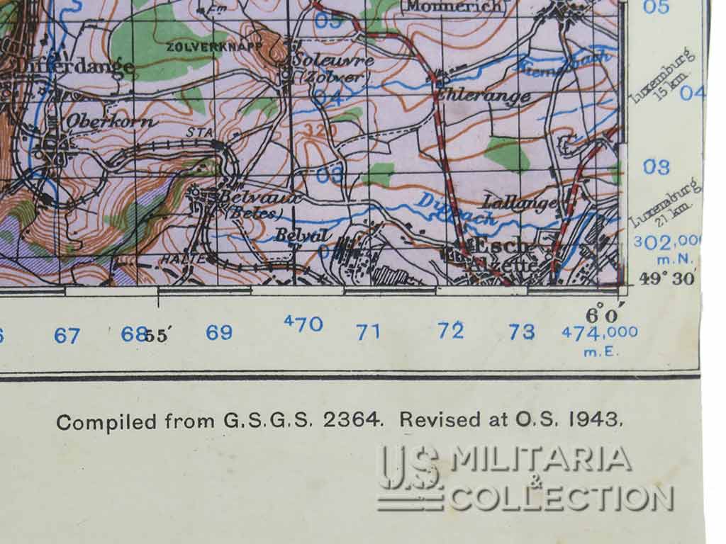 Détail cartographique Arlon Sheet 17