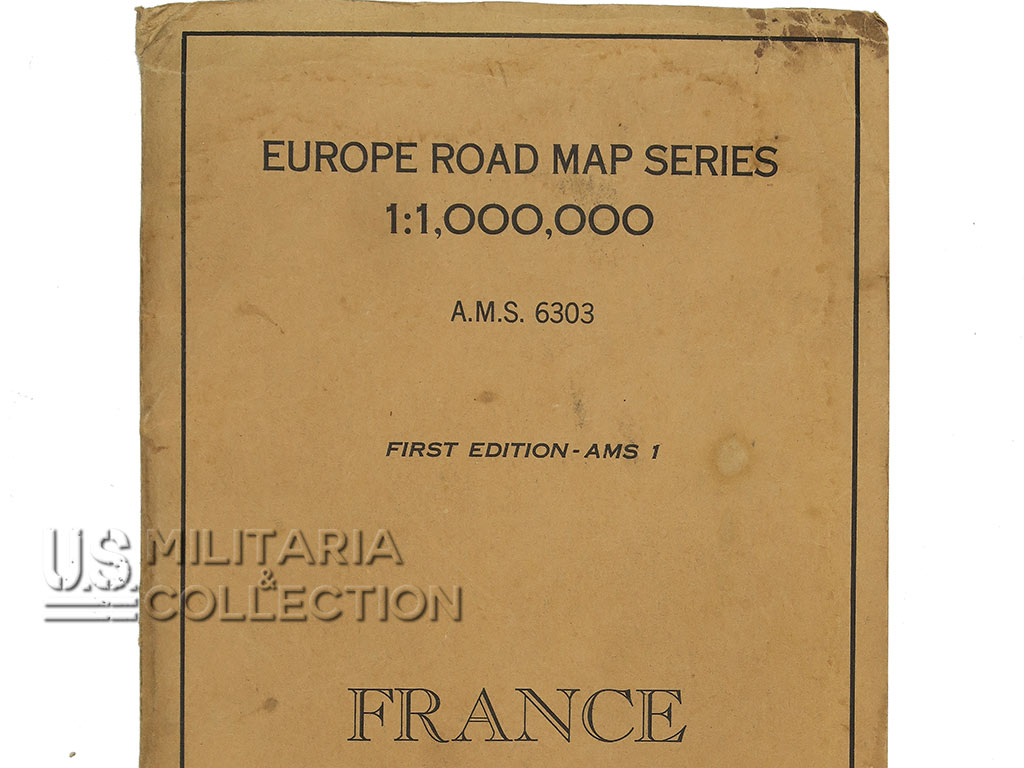 Carte US Army France 1944 Europe Road Map Series